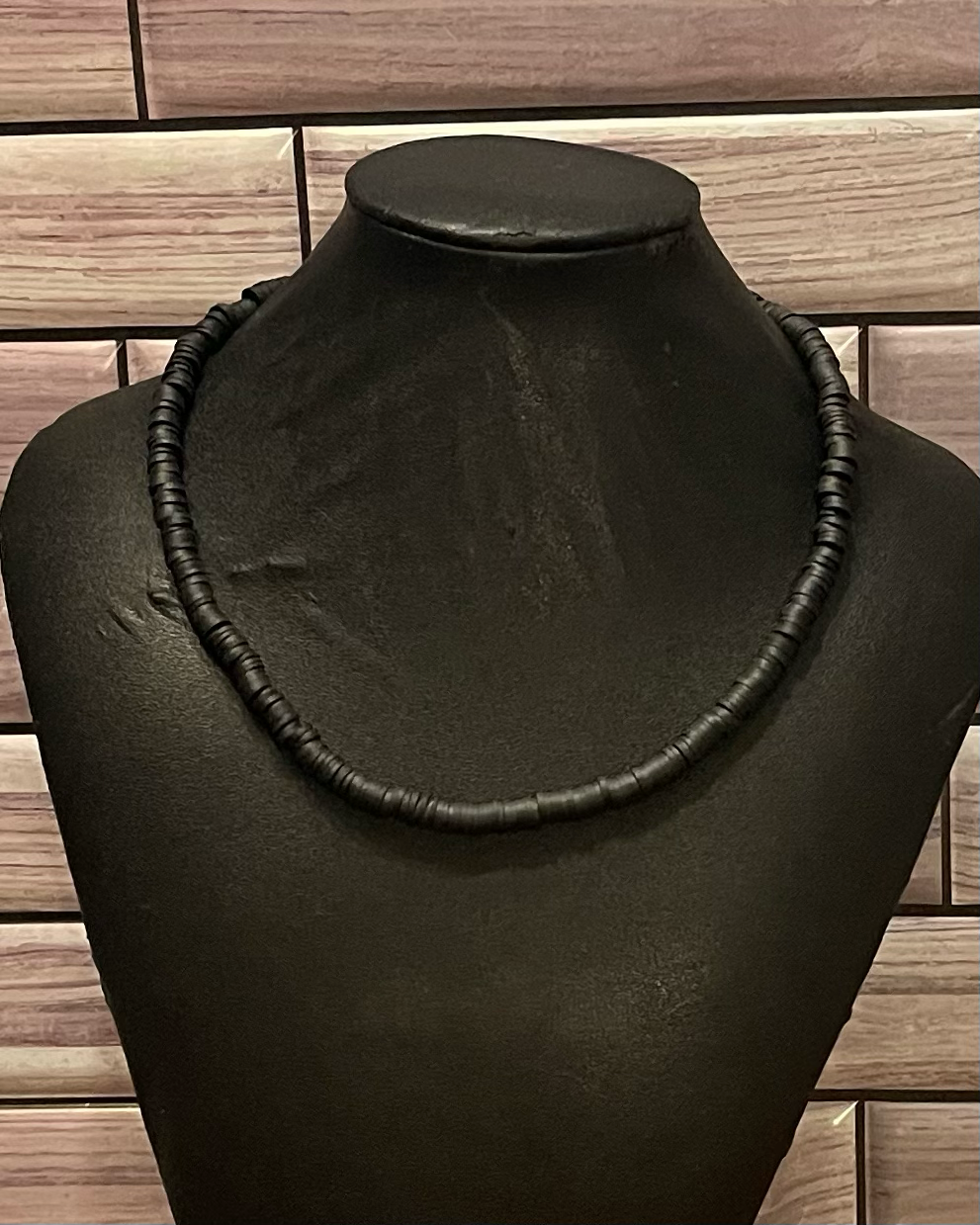 Black heishi necklace