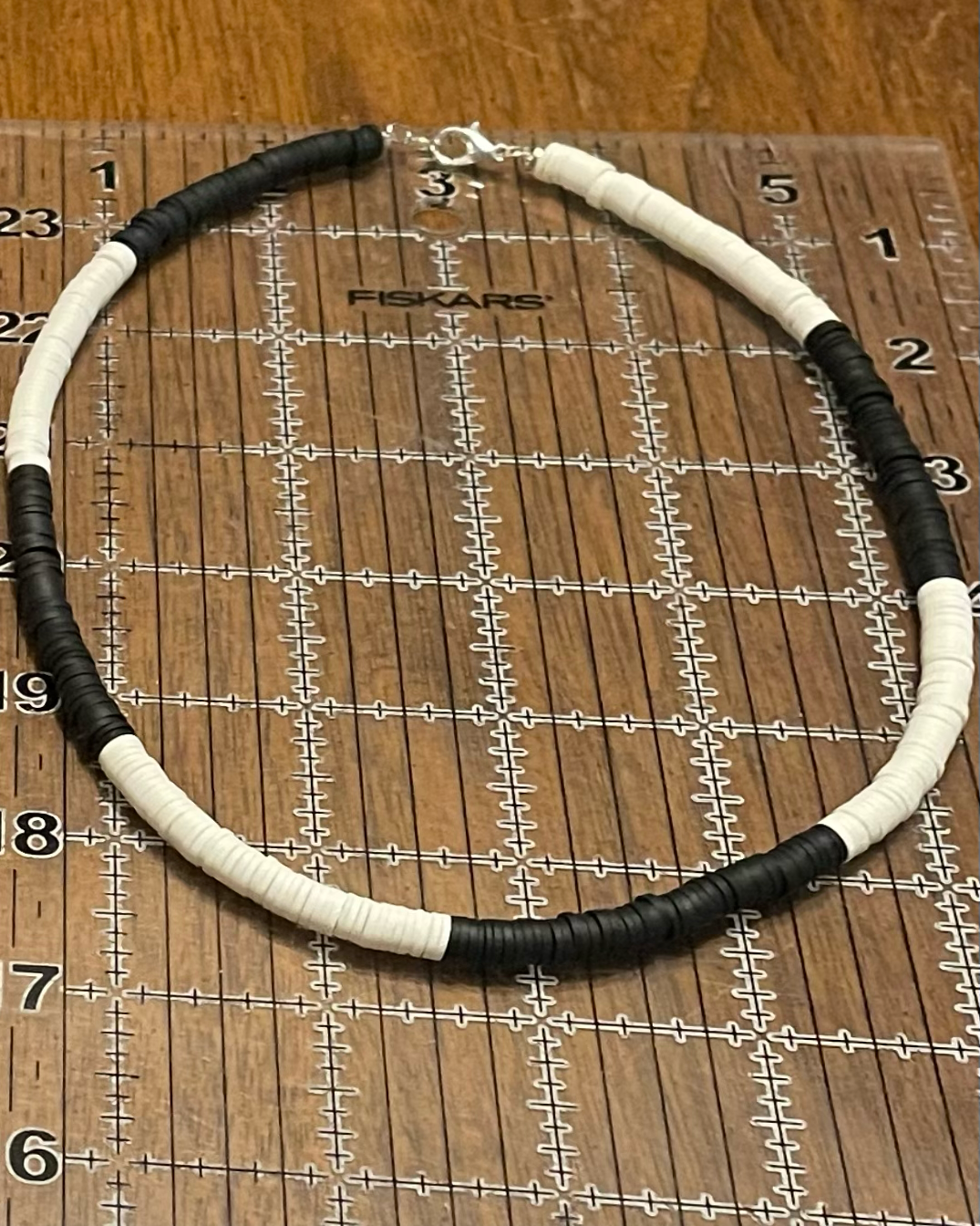 Black and White Heishi Necklace