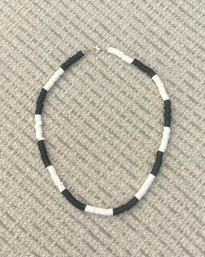 Black and White Heishi Necklace 2