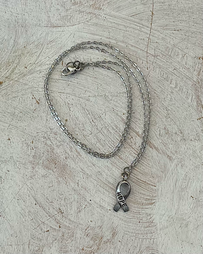 Silver Hope Cancer Awareness Necklace