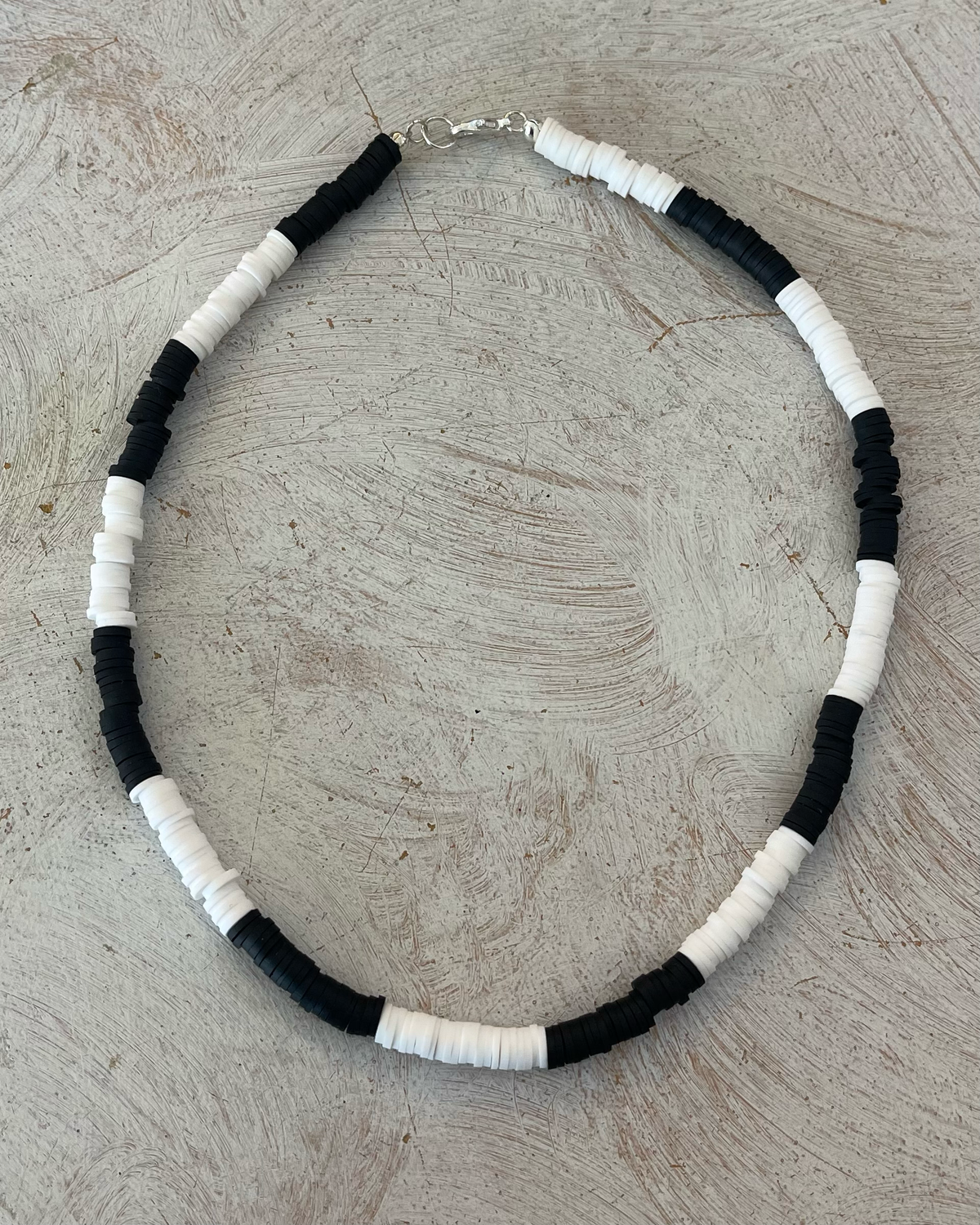 Black and White Heishi Necklace 2