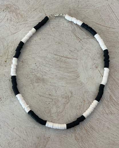 Black and White Heishi Necklace 2