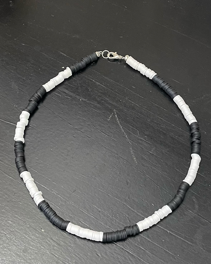 Black and White Heishi Necklace 2