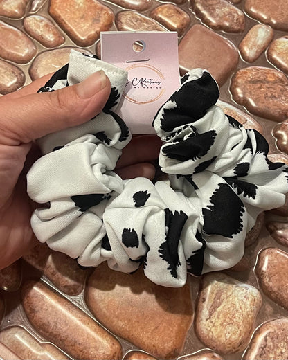 XXL Cow Print Scrunchie