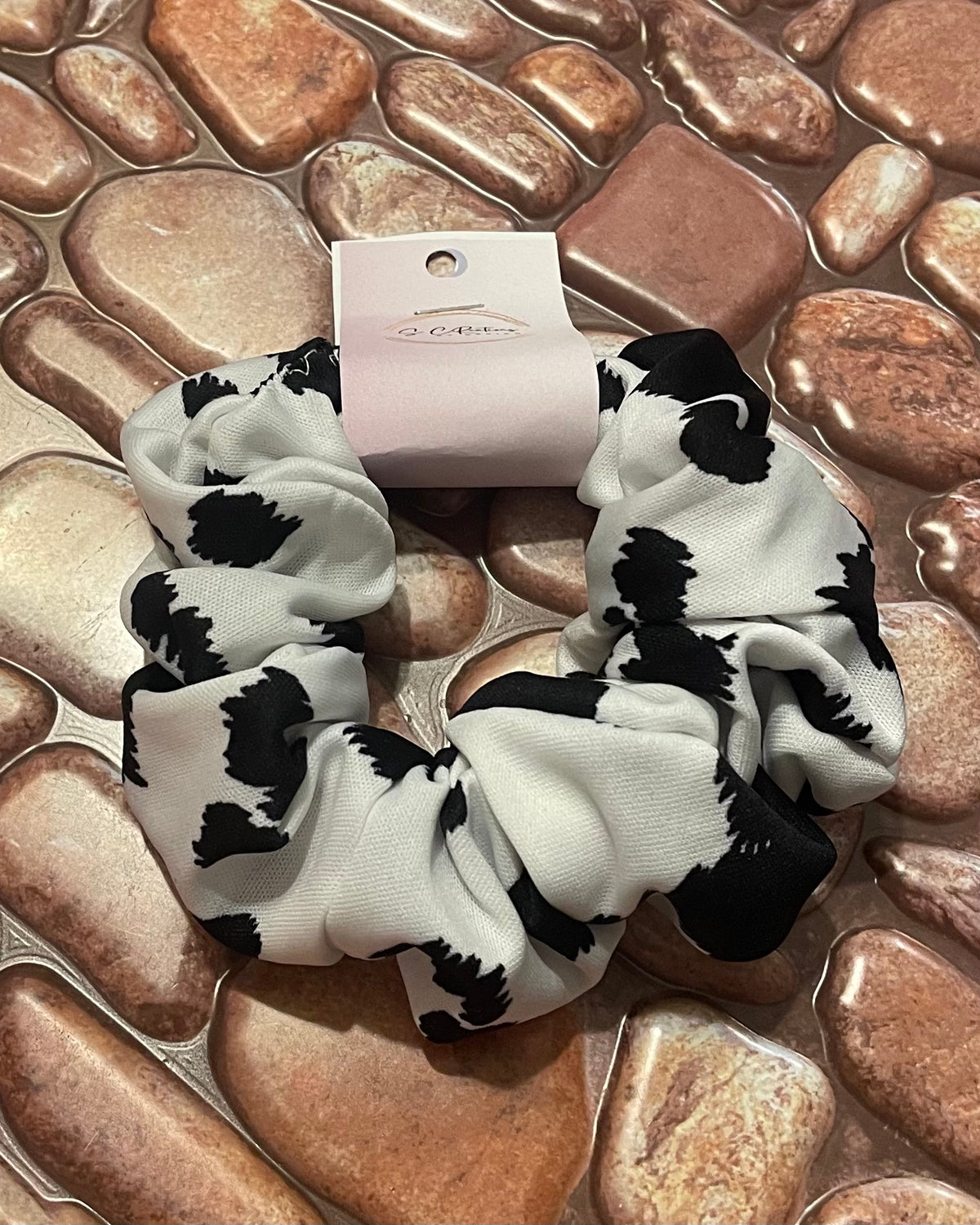 XL Cow Print Scrunchie