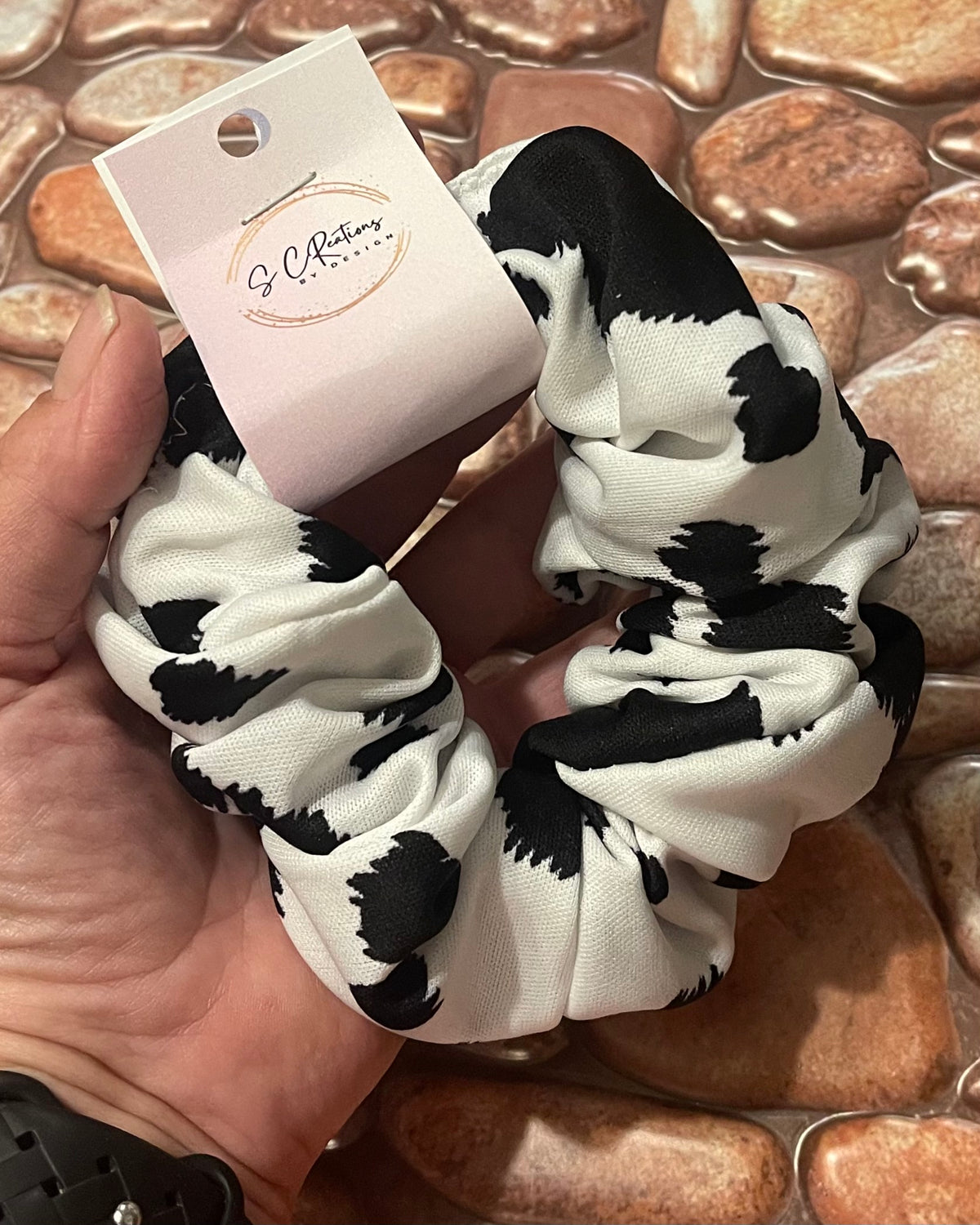 XL Cow Print Scrunchie
