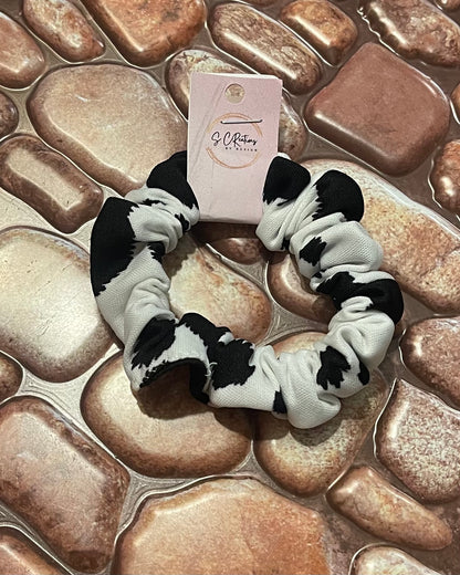 Skinny Cow Print Scrunchie
