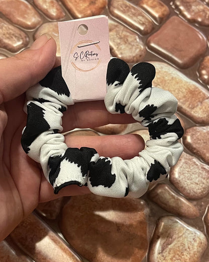 Skinny Cow Print Scrunchie