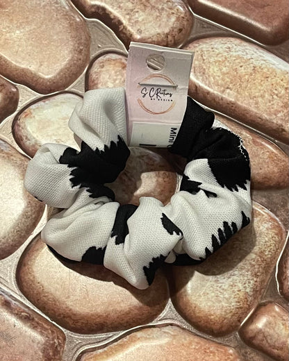 Mini Cow Print Scrunchie