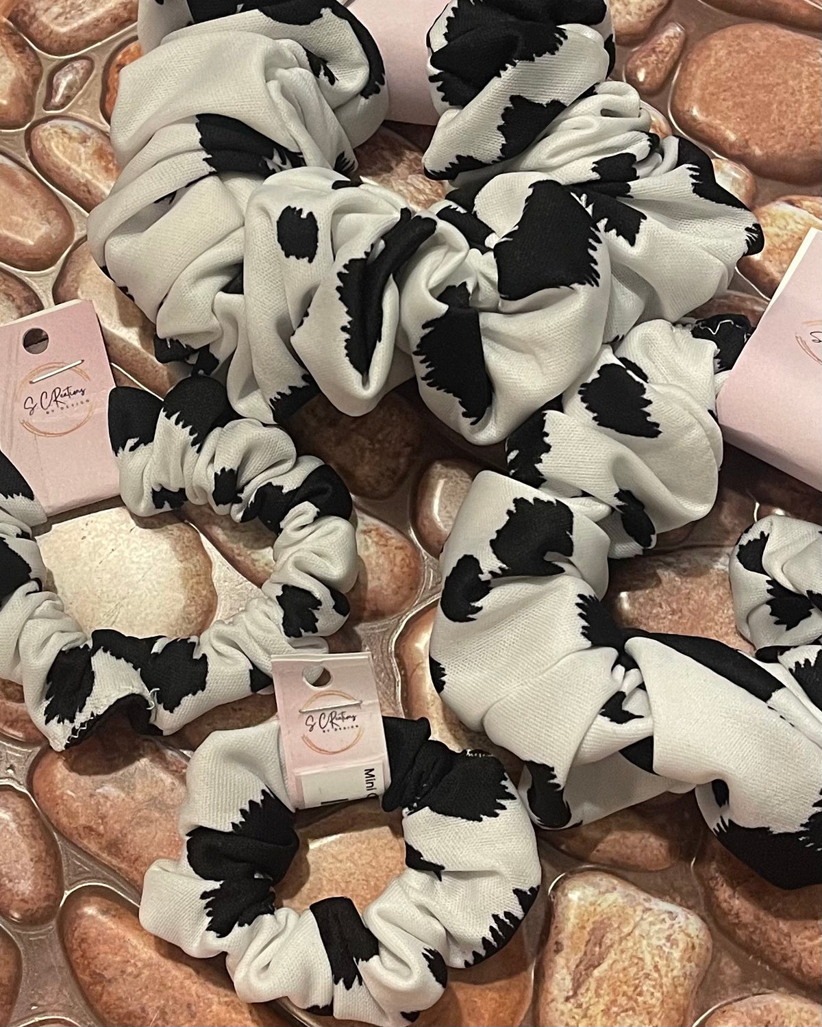 Skinny Cow Print Scrunchie