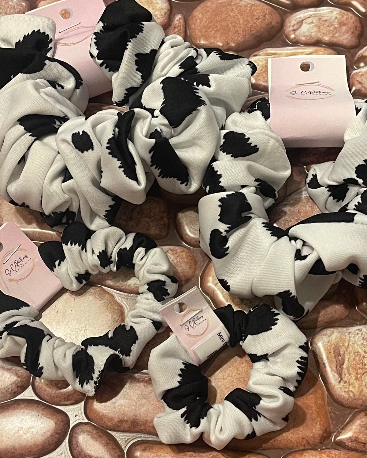 XL Cow Print Scrunchie