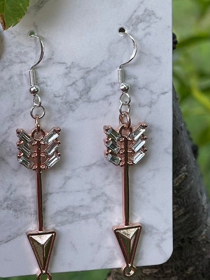 Arrow Sterling Silver Dangle Earrings