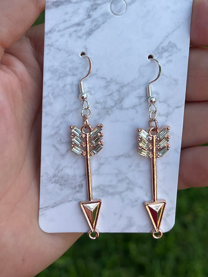 Arrow Sterling Silver Dangle Earrings