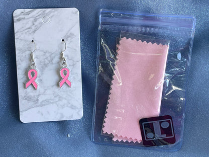 Pink Breast Cancer Earrings