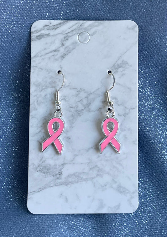 Pink Breast Cancer Earrings