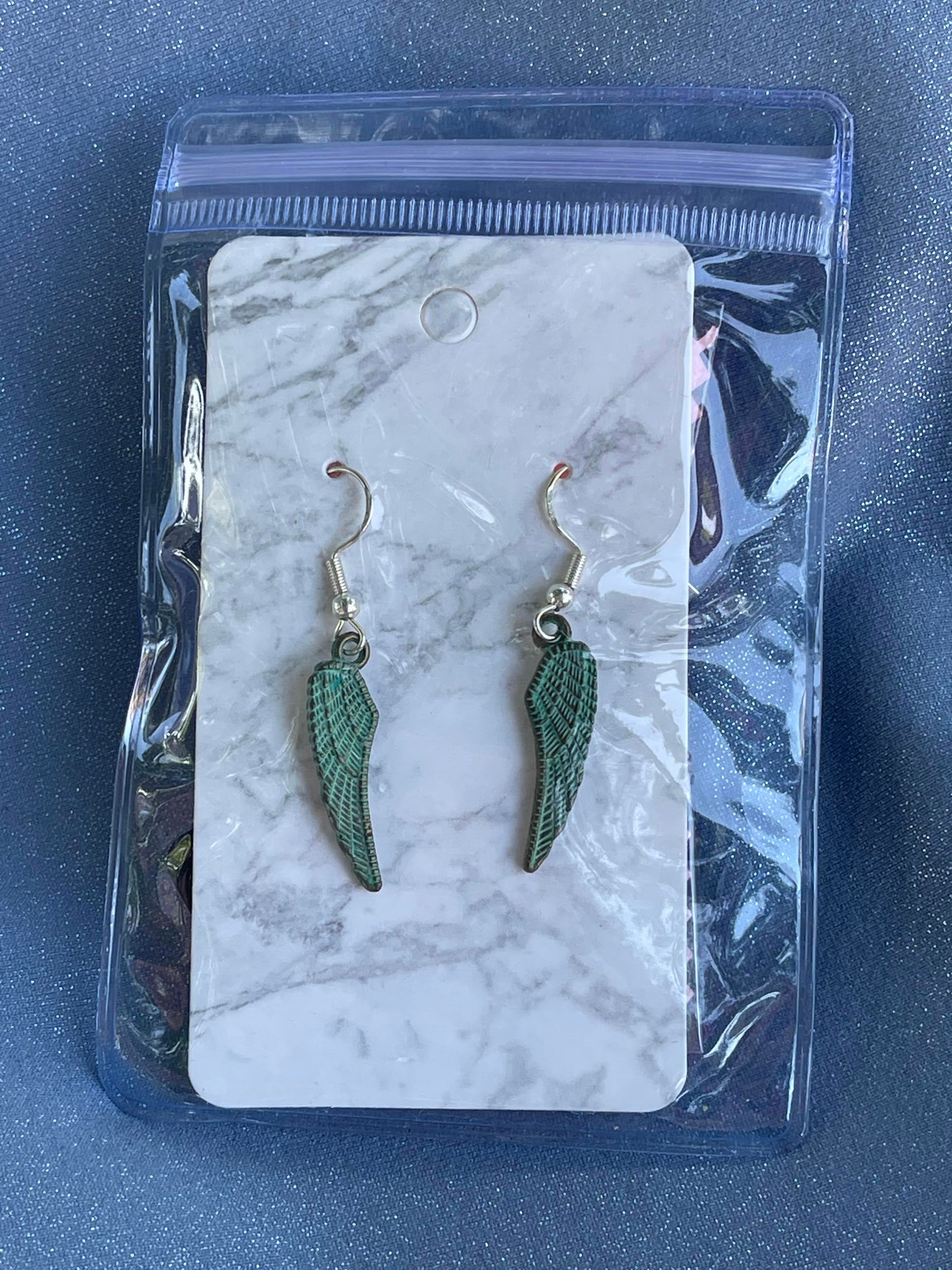 Metal Wing Sterling Silver Earrings