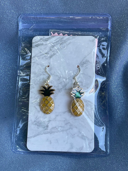 Pineapple Sterling Silver Earrings