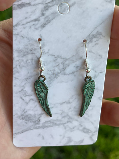 Metal Wing Sterling Silver Earrings