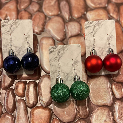Christmas bulb earrings