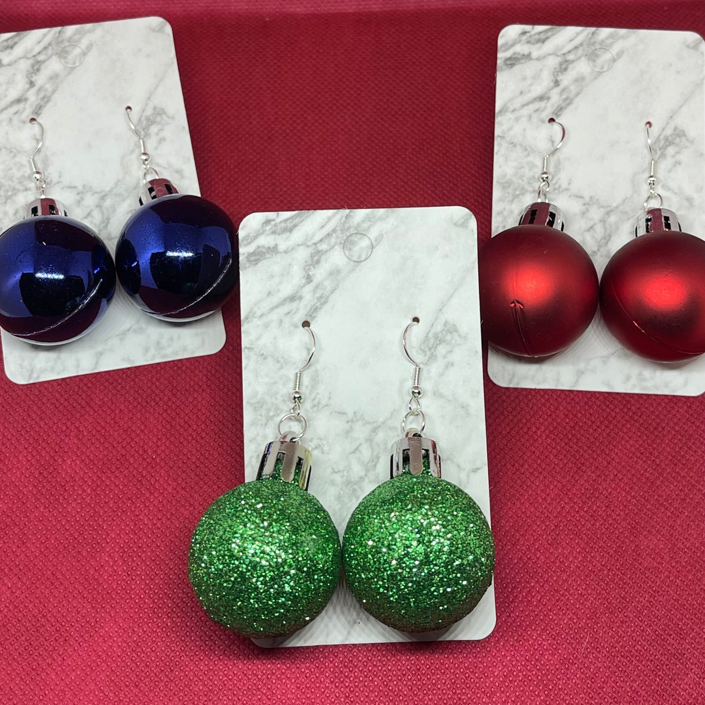 Christmas bulb earrings