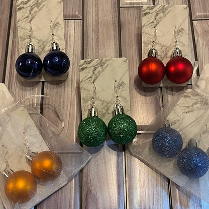 Christmas bulb earrings