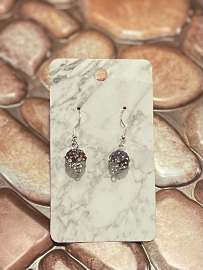Crystal ball earrings