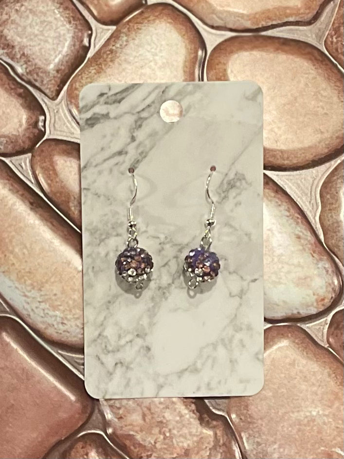 Crystal ball earrings