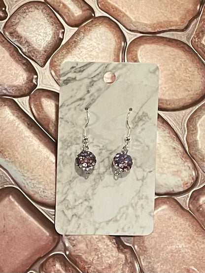 Crystal ball earrings