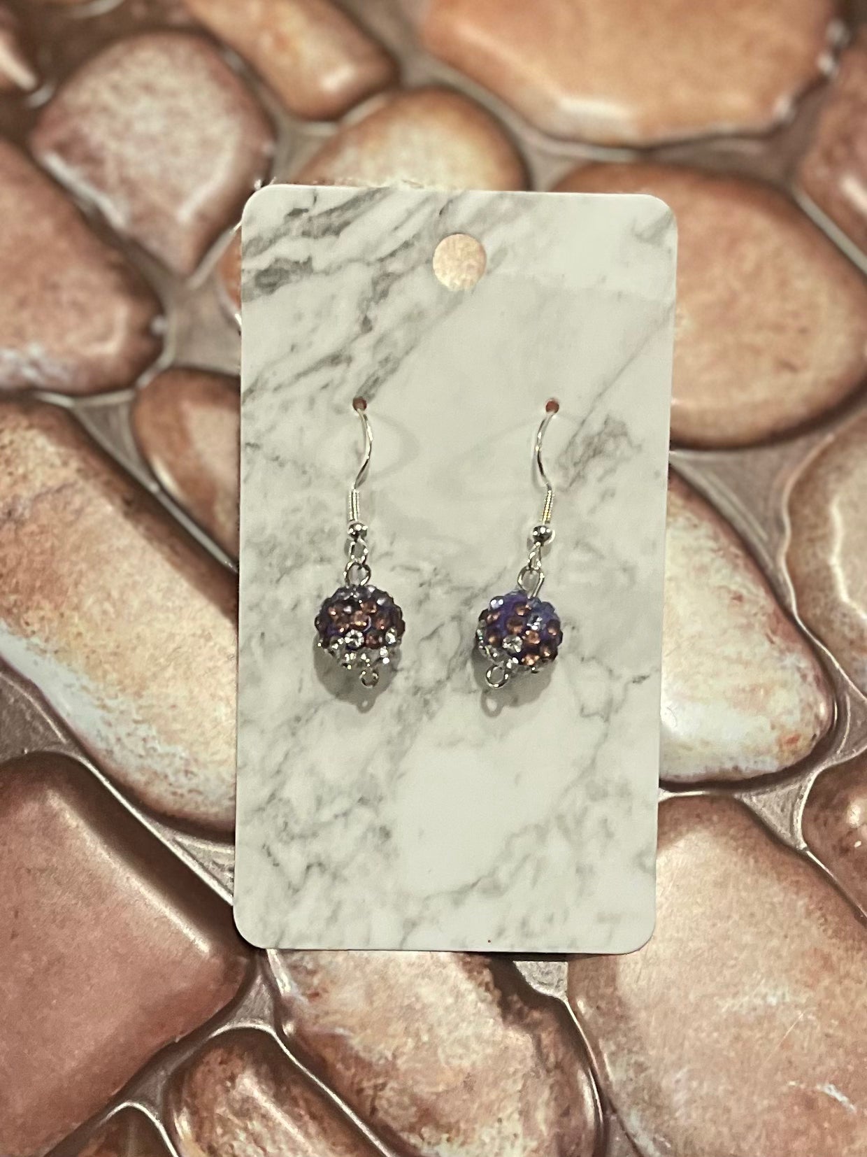 Crystal ball earrings