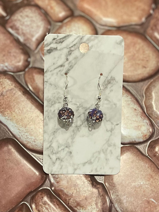 Crystal ball earrings