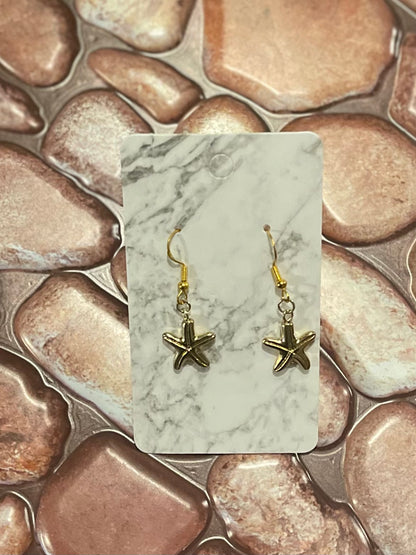 Gold Starfish Earrings