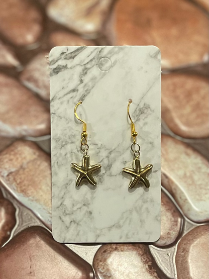 Gold Starfish Earrings