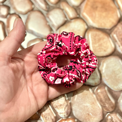Paisley Rose Mini Scrunchie