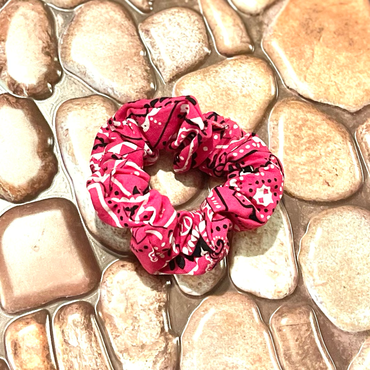 Paisley Rose Mini Scrunchie
