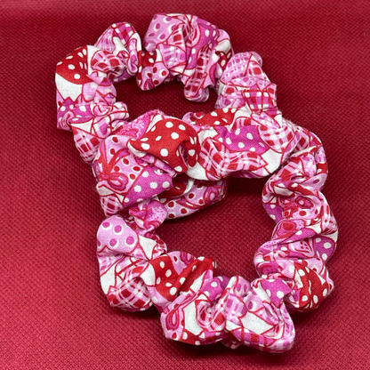 Skinny Light pink heart Scruchie
