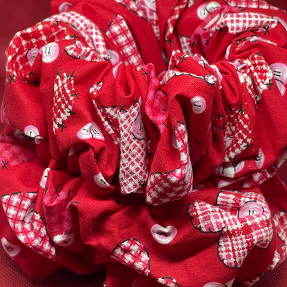 XL Red heart Scrunchie