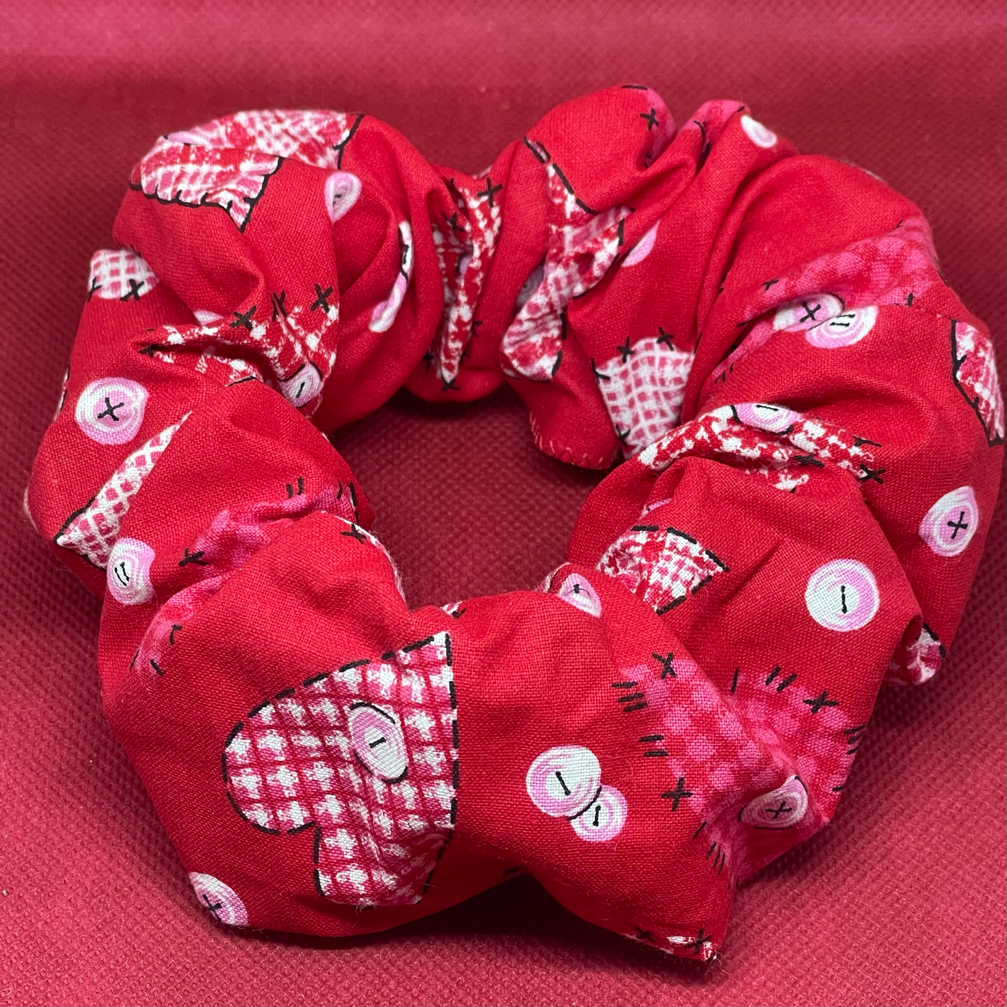 XL Red heart Scrunchie