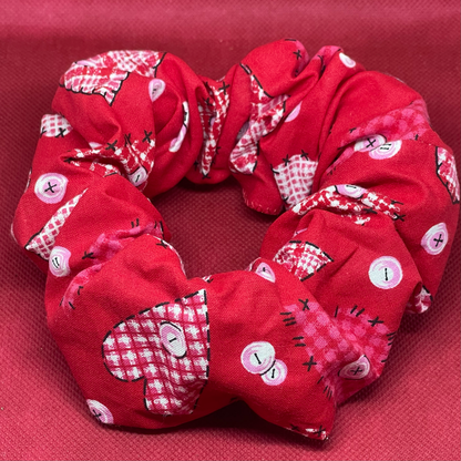 XL Red heart Scrunchie