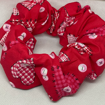 XL Red heart Scrunchie