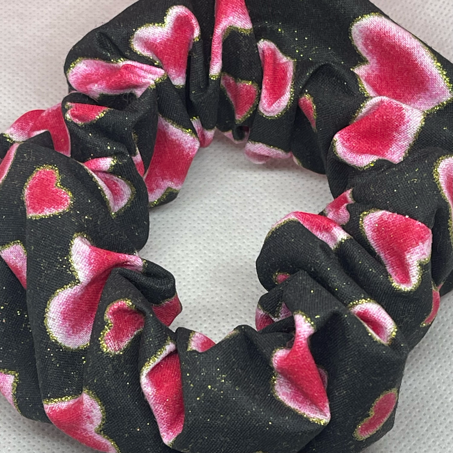 XL Black Heart Scrunchie