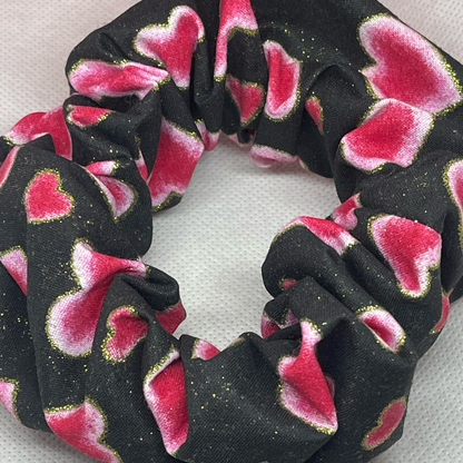 XL Black Heart Scrunchie