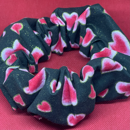 XL Black Heart Scrunchie