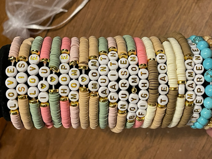 colorful stretch bracelet options assorted customizable personalized bracelets