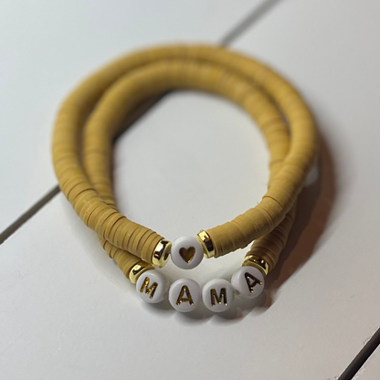 Khaki Custom Heishi Bracelet
