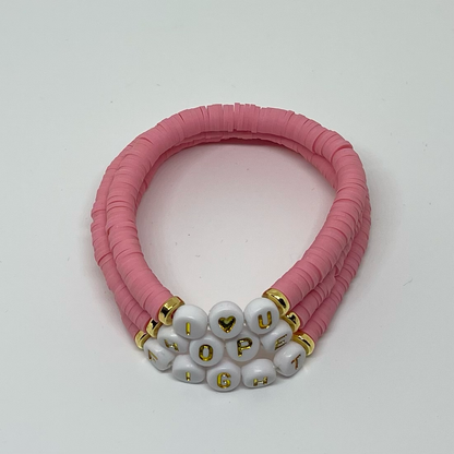 Coral Custom Heishi Bracelet