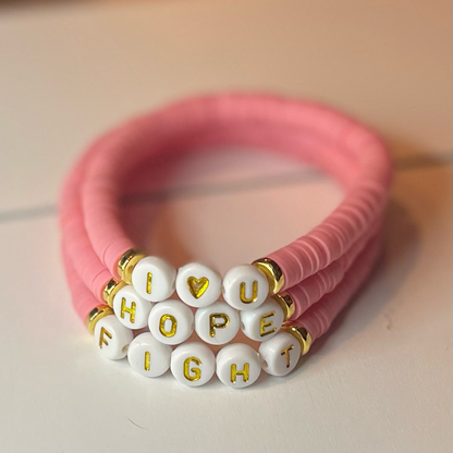 Coral Custom Heishi Bracelet