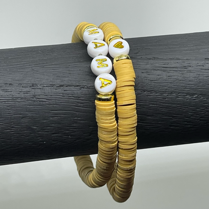 Khaki Custom Heishi Bracelet