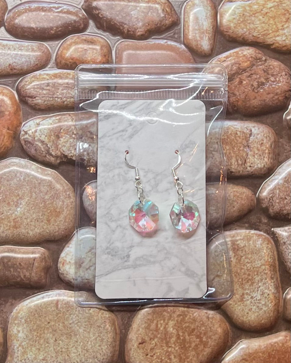 AB Octagon Earrings