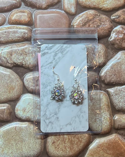 Crystal Flower Earrings