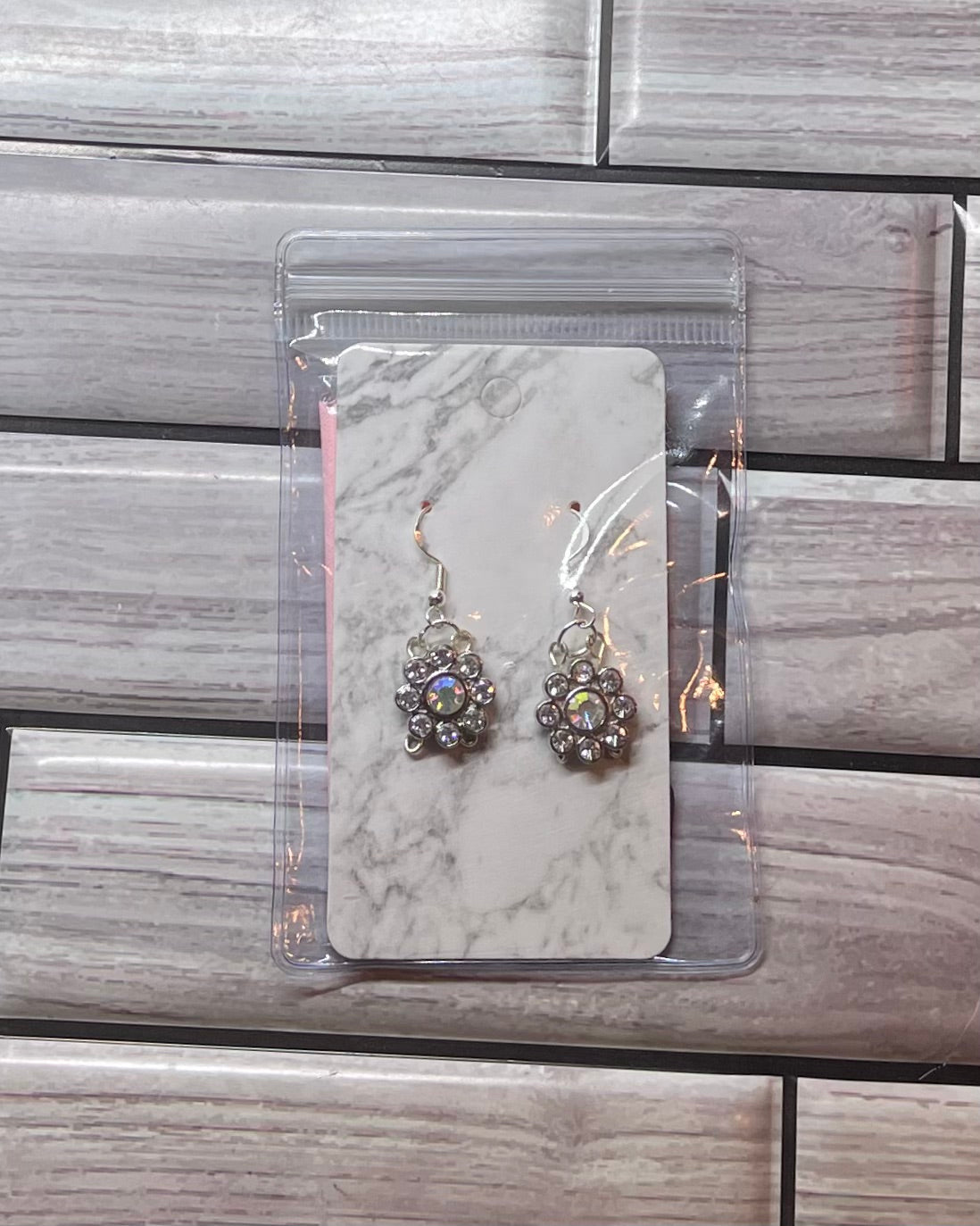 Crystal Flower Earrings